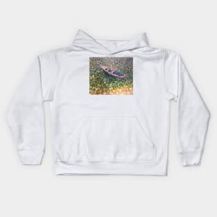 Boy with Boat, painting by Geoff Hargraves Kids Hoodie